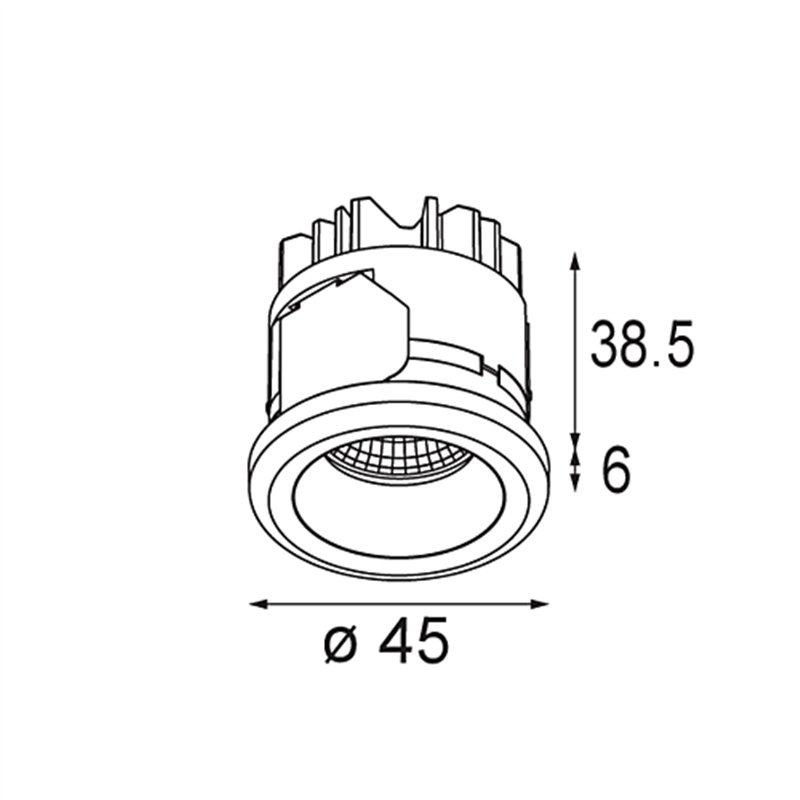 Modular Medard Recessed 42 1x IP55 LED DE | Spot encastré