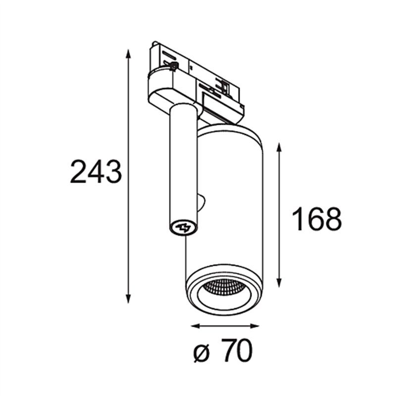 Modular Medard Track 230V Adjustable 70 1x LED DI | Schienenbeleuchtung