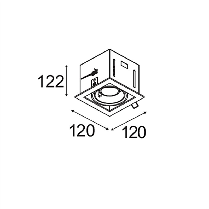 Modular Mini-Multiple Recessed Adjustable GU10 1x | Spot encastré
