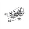 Modular Mini-Multiple Recessed Adjustable GU10 3x | Einbauspot