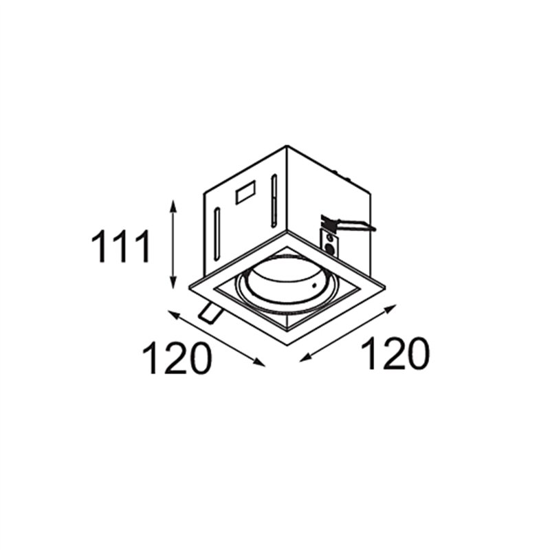 Modular Mini-Multiple Recessed Adjustable M-LED 1x DE | Spot encastré