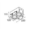 Modular Mini-Multiple Recessed Adjustable M-LED 2x DE | Einbauspot