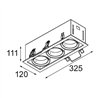 Modular Mini-Multiple Recessed Adjustable M-LED 3x DE | Spot encastré