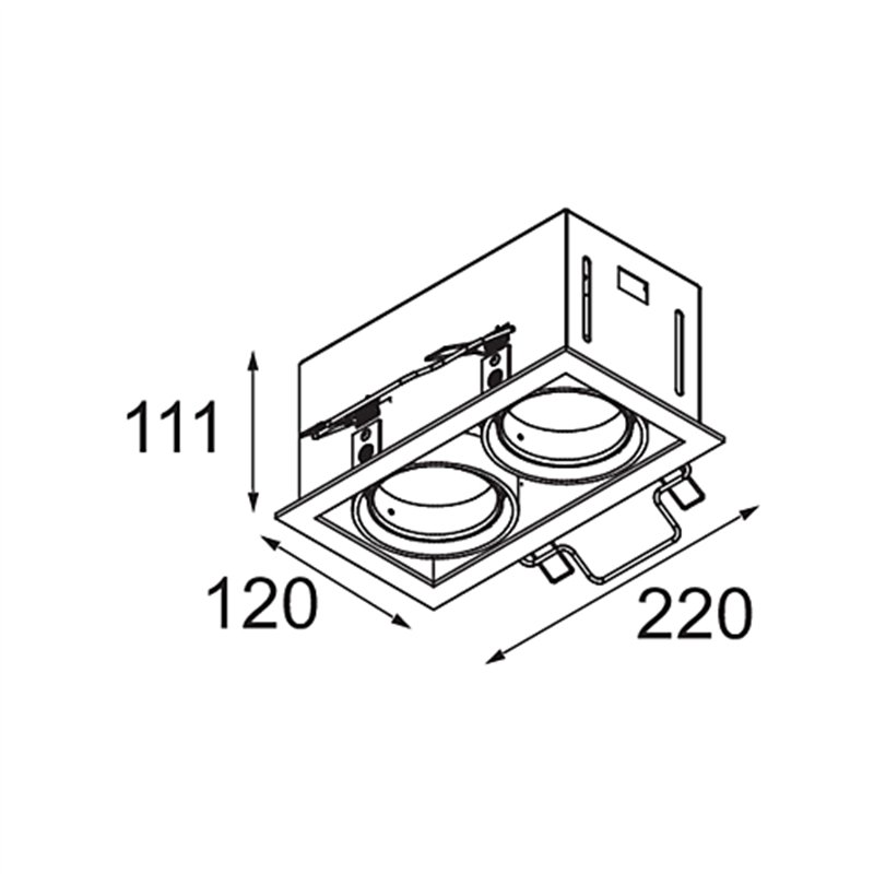 Modular Mini-Multiple Smart Ring Recessed Adjustable 2x LED DE | Einbauspot