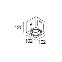 Modular Mini-Multiple Recessed Trimless Adjustable GU10 1x DE | Spot encastré