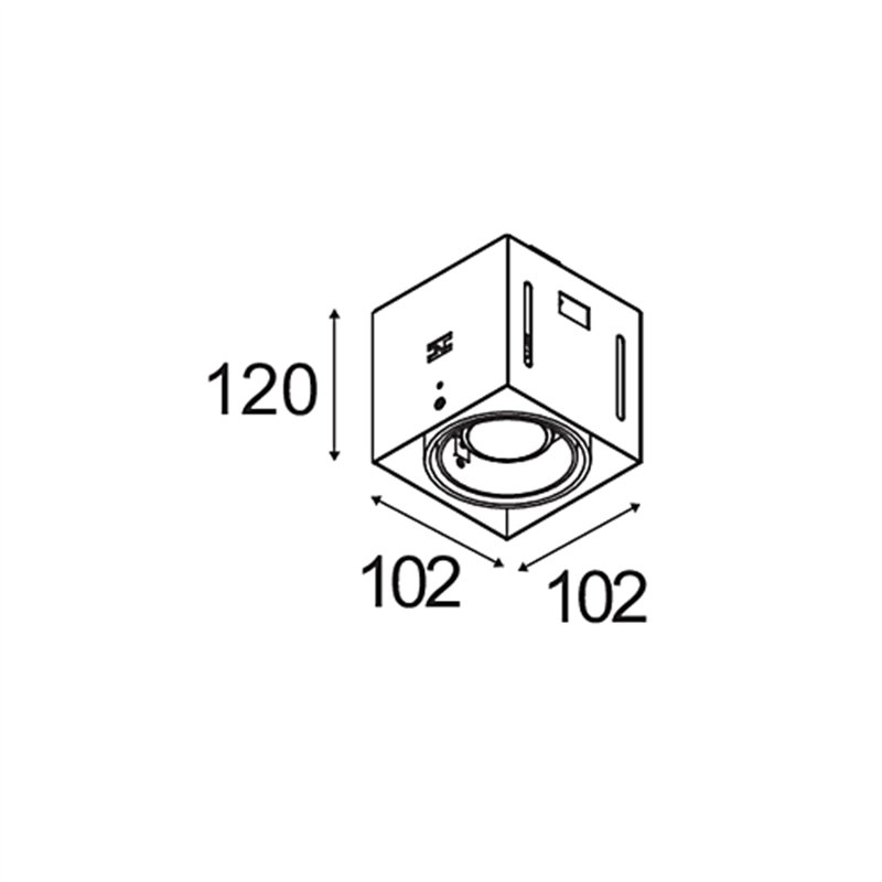 Modular Mini-Multiple Recessed Trimless Adjustable GU10 1x DE | Spot encastré