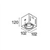 Modular Mini-Multiple Recessed Trimless Adjustable GU10 1x DE | Spot encastré