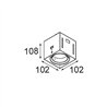 Modular Mini-Multiple Recessed Trimless Adjustable M-LED 1x DE | Spot encastré