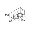 Modular Mini-Multiple Recessed Trimless Adjustable M-LED 2x DE | Spot encastré