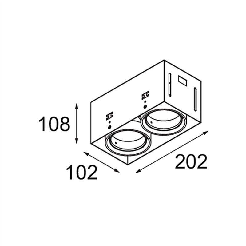 Modular Mini-Multiple Smart Ring Recessed Trimless Adjustable 2x LED DE | Spot encastré