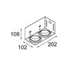 Modular Mini-Multiple Smart Ring Recessed Trimless Adjustable 2x LED DE | Spot encastré
