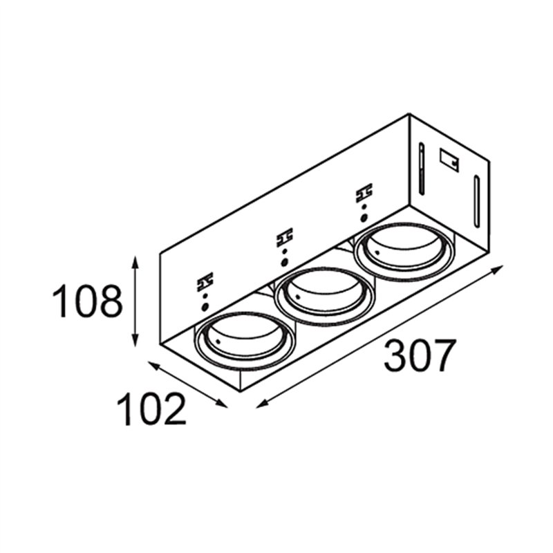 Modular Mini-Multiple Smart Ring Recessed Trimless Adjustable 3x LED DE | Spot encastré