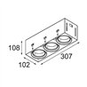 Modular Mini-Multiple Smart Ring Recessed Trimless Adjustable 3x LED DE | Spot encastré