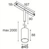 Modular Minude Track 48V Suspended 45 1x LED | Éclairage sur rail
