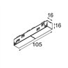 Modular Track 48V Connection 180° Electrical (For Surface Mounting)