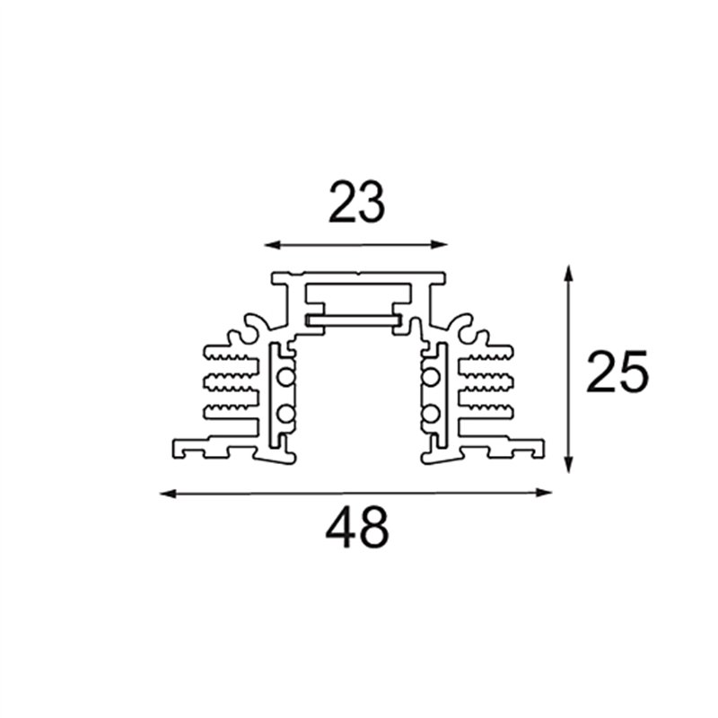 Modular Track 48V Profile Recessed Trimless 2000