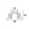 Modular Track 48V Profile Recessed Trimless 2000