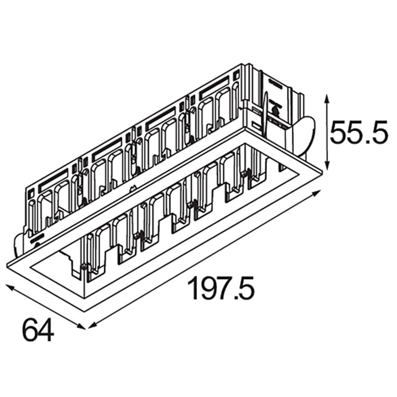 Modular Qbini Frame Recessed 4x | Einbauspot