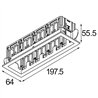 Modular Qbini Frame Recessed 4x | Spot encastré
