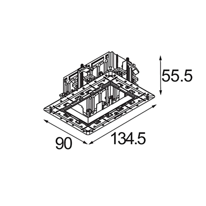 Modular Qbini Frame Recessed Trimless 2x | Einbauspot
