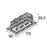 Modular Qbini Frame Recessed Trimless 3x | Einbauspot