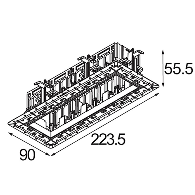 Modular Qbini Frame Recessed Trimless 4x | Spot encastré