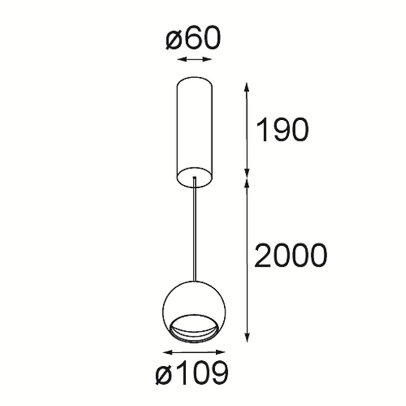 Modular Smart Ball Suspended 82 1x DI | Lampe à suspension