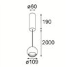 Modular Smart Ball Suspended 82 1x DI | Lampe à suspension