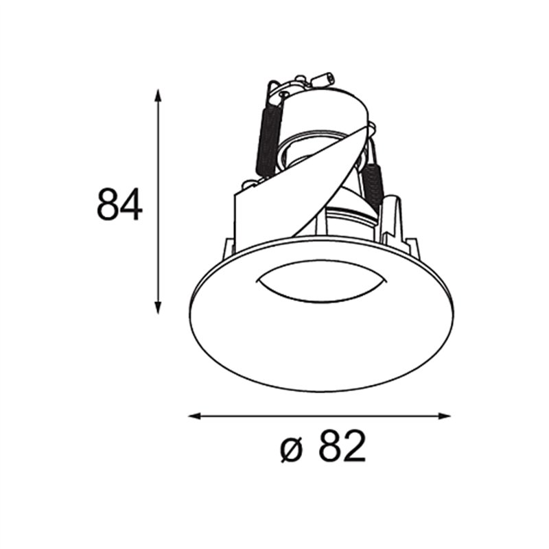 Modular Smart Cake Recessed 82 1x GU10 | Spot encastré