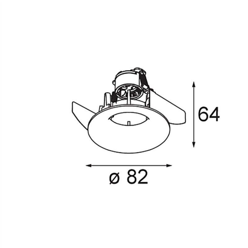 Modular Smart Cake Recessed 82 1x For Tube/Box GU10 | Spot encastré