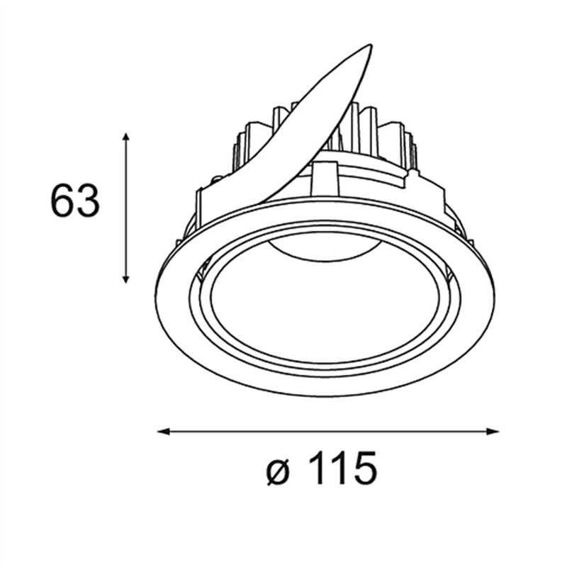 Modular Smart Lotis Recessed Adjustable 115 1x LED DE | Spot encastré