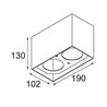 Modular Smart Box Surface 82 2x DI | Deckenlampe