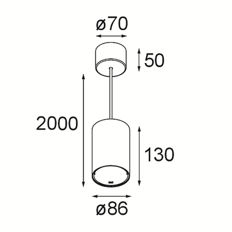 Modular Smart Tube Suspended 82 L 1x DI 500mA | Hängelampe
