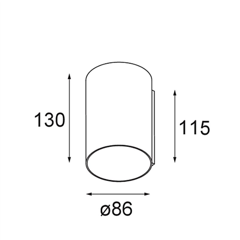 Modular Smart Tube Wall 82 L 1x DI 500mA | Wandlampe