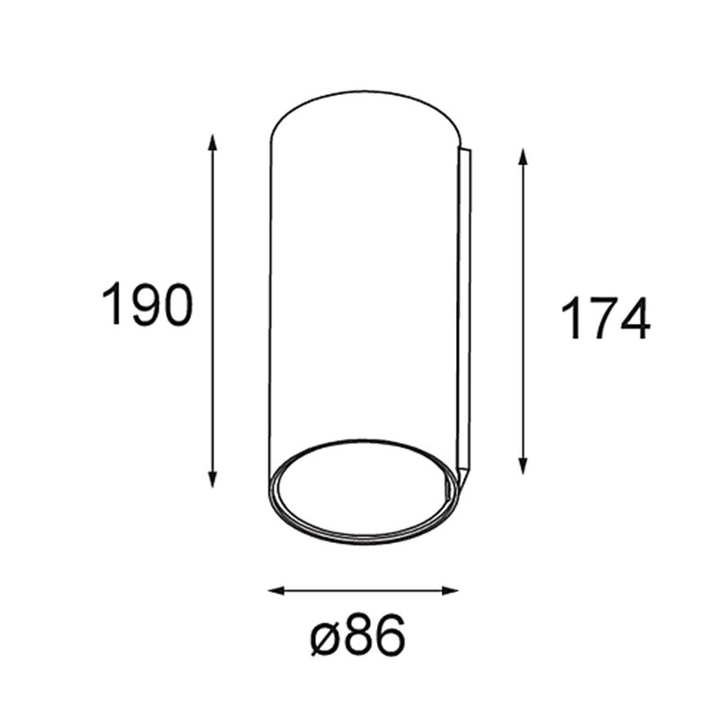 Modular Smart Tube Wall 82 XL 1x DI 500mA | Applique