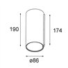 Modular Smart Tube Wall 82 XL 1x DI 500mA | Wandlampe