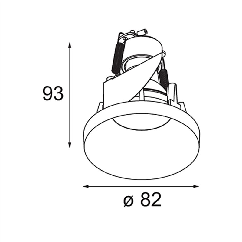 Modular Smart Kup Recessed 82 1x GU10 | Spot encastré