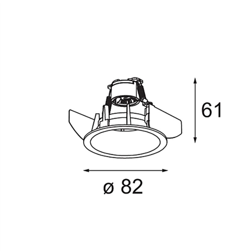 Modular Smart Lotis Recessed 82 1x For Tube/Box GU10 | Spot encastré
