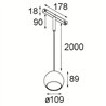 Modular Marbul Track 48V Suspended 109 1x LED | Éclairage sur rail