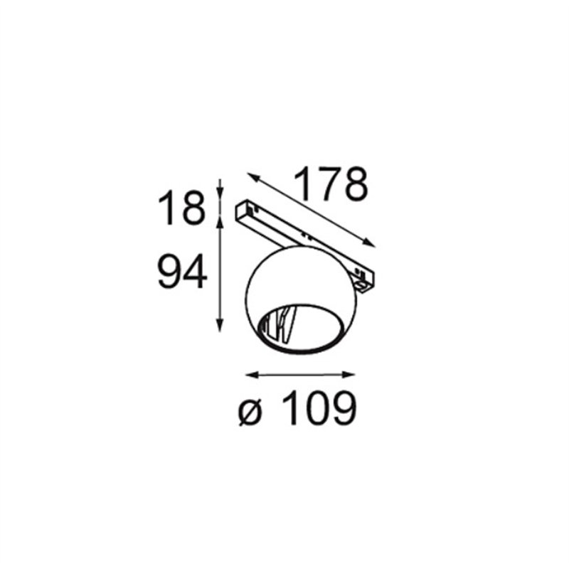 Modular Marbul Track 48V Adjustable 109 1x LED | Éclairage sur rail