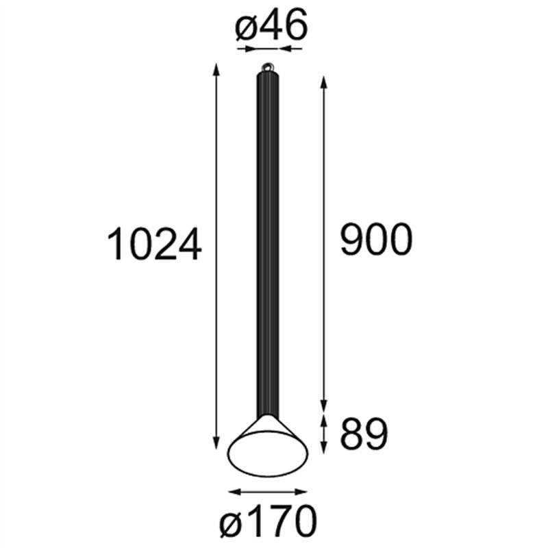 Modular Extruded Suspended 46 900 1x LED DE | Lampe à suspension