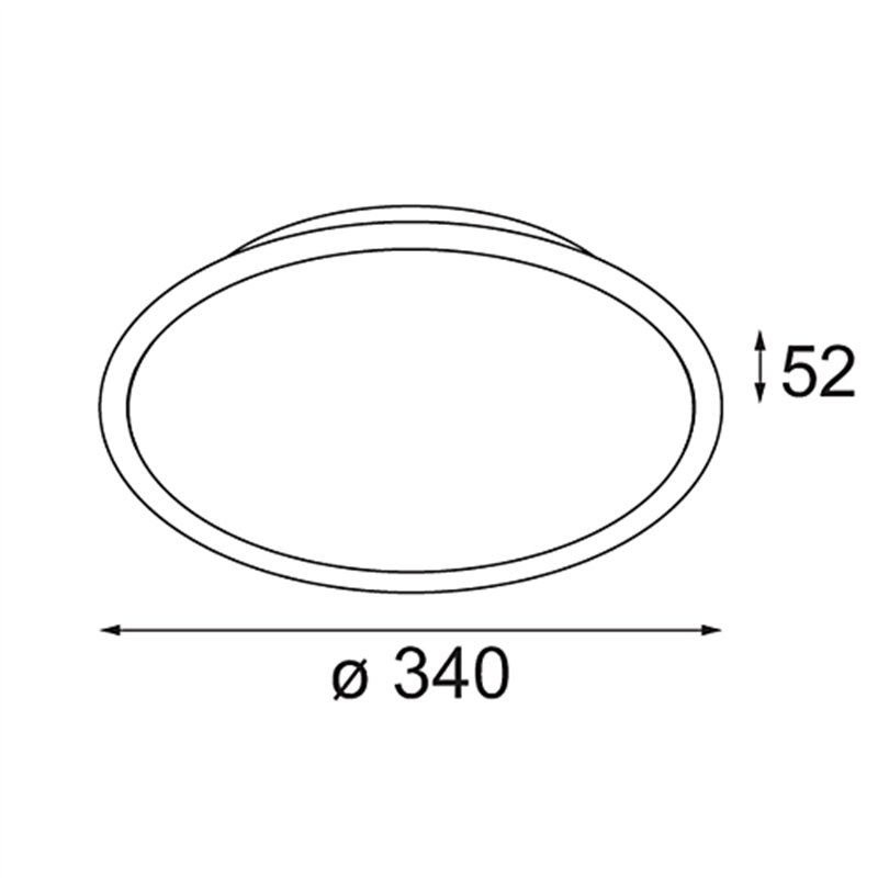 Modular Kompas Round Surface 340 100W DI 500mA | Plafonnier / Applique