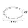 Modular Kompas Round Surface 340 100W DI 500mA | Plafonnier / Applique