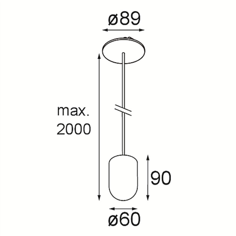 Modular Placebo Suspended Up 60 1x LED 1800-3000K WD DE | Lampe à suspension