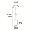 Modular Placebo Suspended Up 60 1x LED 1800-3000K WD DE | Lampe à suspension