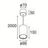 Modular Smart Tube Suspended 82 L 1x 1800-3000K WD DI 350mA | Lampe à suspension