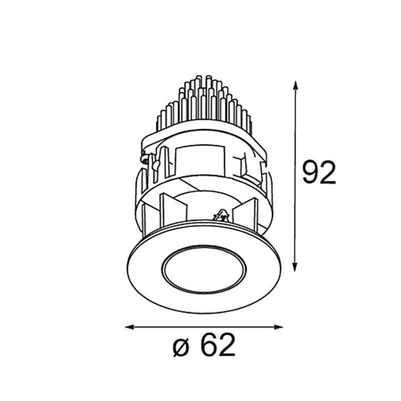 Modular Tetrix Pinhole Recessed 62 1x IP55 LED DE | Spot encastré
