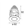 Modular Tetrix Pinhole Recessed 62 1x IP55 LED DE | Spot encastré