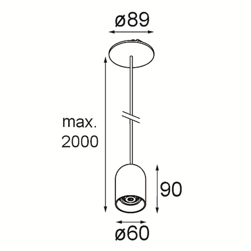 Modular Placebo Suspended Down 60 1x LED 1800-3000K WD DE | Lampe à suspension