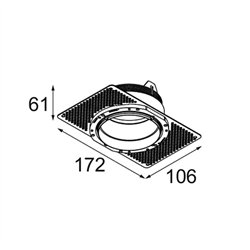 Modular Ring Recessed Trimless 82 1x